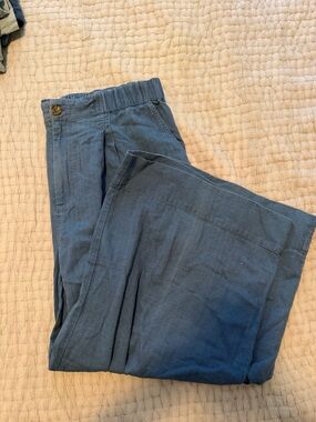 Treasure & Bond Women’s Blue Casual Flowy Wide-Leg Pants